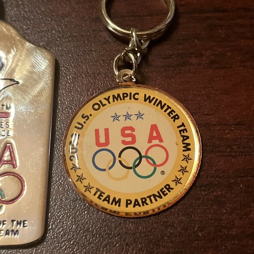 Lot Of 3 Olympic‎ Keychains USPS Athens Salt Lake City Barcelona